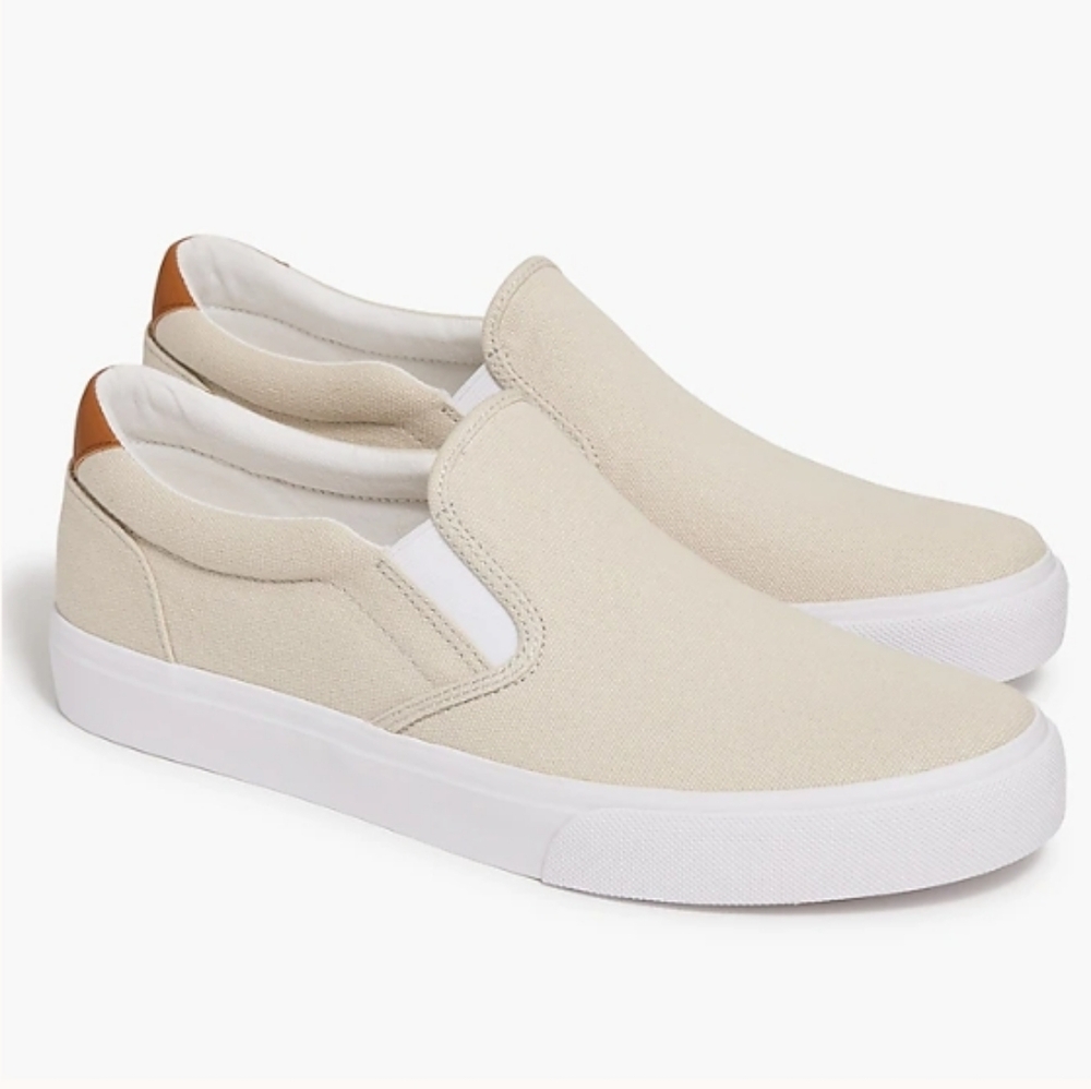 J.Crew Canvas Slip-on Sneakers - Stone (beige)